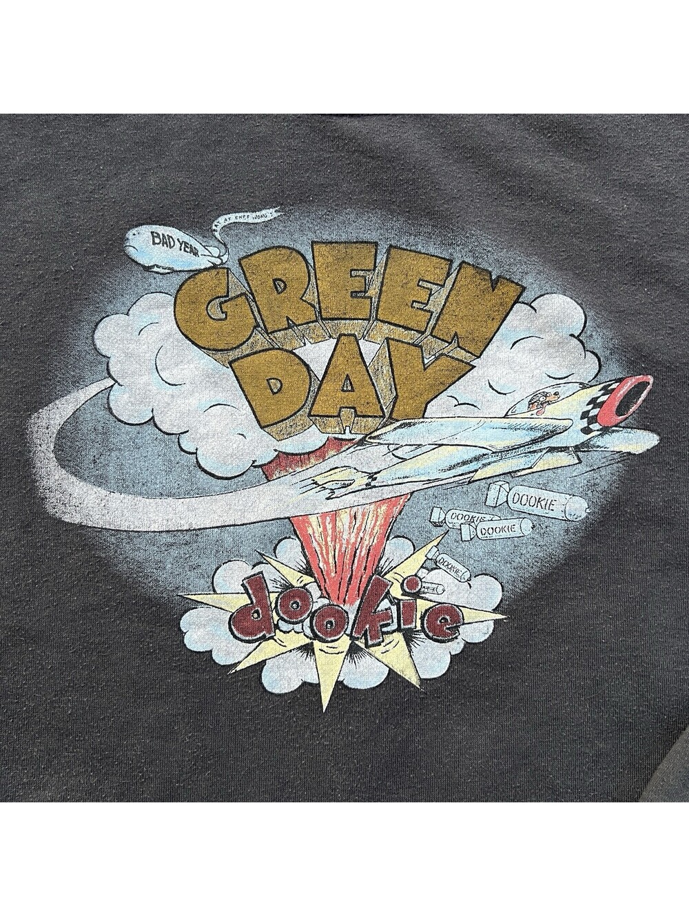 Green Day Dookie Album Cover Sweatshirt XXL Licensed Faded Black Punk Rock Band